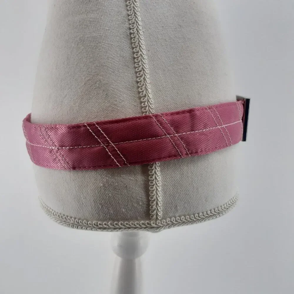 Puma Y2K Pink Quilted Belt Silver Tone Size 37
